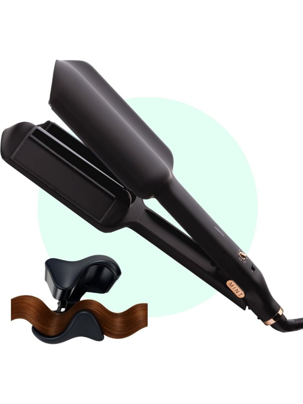 Mint Double Barrel Mermaid Hair Waver for Long Hair & Effortless Beach Waves
